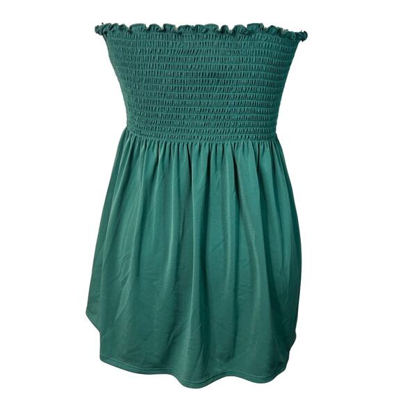 BCBG Maxazaria Women’s Green Strapless Blouse Size M/L - Picture 2 of 4